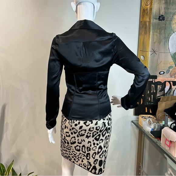 Marciano Stretch Satin Silk Corset Bodice Blouse - Picture 8 of 13